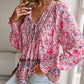 💖Hot Sales-50% OFF✨Women's Fashion Printed v-Neck Long Sleeve Shirt