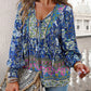 💖Hot Sales-50% OFF✨Women's Fashion Printed v-Neck Long Sleeve Shirt
