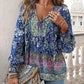 💖Hot Sales-50% OFF✨Women's Fashion Printed v-Neck Long Sleeve Shirt