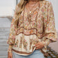 💖Hot Sales-50% OFF✨Women's Fashion Printed v-Neck Long Sleeve Shirt