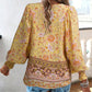 💖Hot Sales-50% OFF✨Women's Fashion Printed v-Neck Long Sleeve Shirt