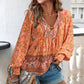 💖Hot Sales-50% OFF✨Women's Fashion Printed v-Neck Long Sleeve Shirt