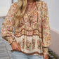 💖Hot Sales-50% OFF✨Women's Fashion Printed v-Neck Long Sleeve Shirt