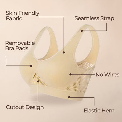 🔥Summer Hot Sale🔥Breathable Cool Liftup Air Bra