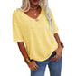 🔥This week's special price £14.99🔥Women's Solid Color V-Neck T-shirt