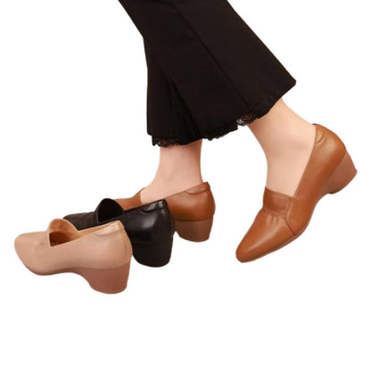 💥NEW HOT SALES 50% OFF🔥Women's Comfortable Low Heel Synthetic Leather Shoes