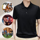 Men's Casual Breathable Smooth Fabric Lapel Short Sleeve T-Shirt