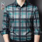 Men's Business Casual Long Sleeve Plaid Top