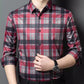 Men's Business Casual Long Sleeve Plaid Top