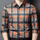 Men's Business Casual Long Sleeve Plaid Top