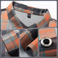 Men's Business Casual Long Sleeve Plaid Top