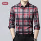 Men's Business Casual Long Sleeve Plaid Top