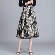 Women's Floral Mesh Reversible One-Piece Wrap Skirt