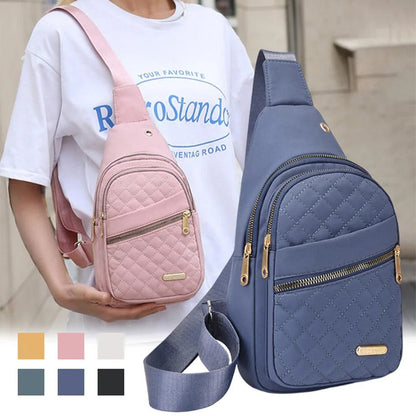 🏆️Anti-diefstal borduurwerk effen kleur crossbody tas voor dagelijks reizen