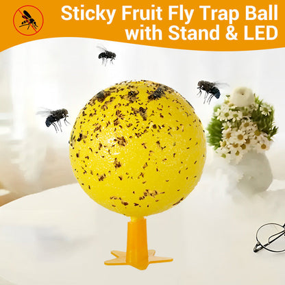 ✨Aanbieding 2026⌛🔥 Plakkerige fruitvliegenvalbal met standaard en LED-verlichting