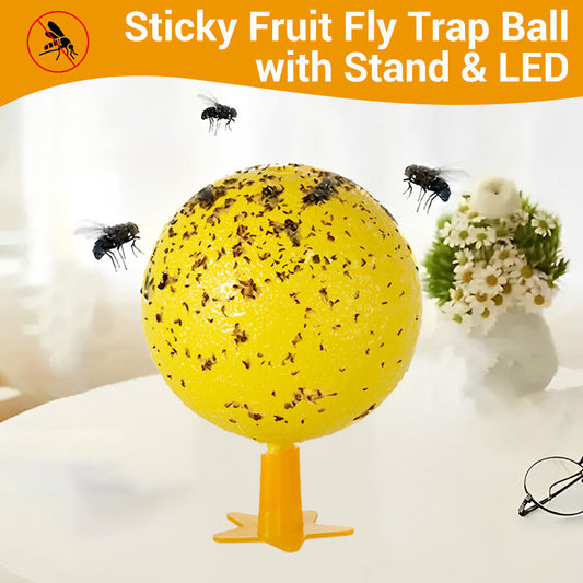 ✨Aanbieding 2026⌛🔥 Plakkerige fruitvliegenvalbal met standaard en LED-verlichting