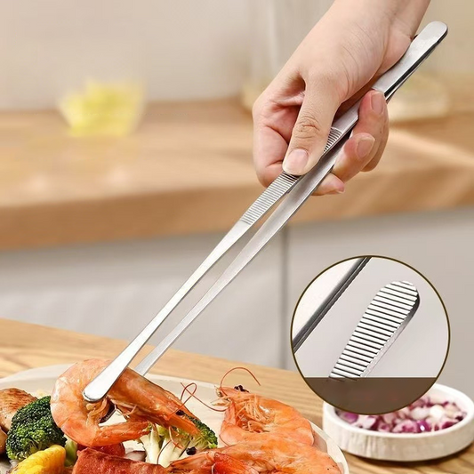 🔥Multifunctionele antislip barbecue- en baktang van roestvrij staal