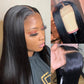 Lijmloze synthetische lace front pruik, direct klaar voor gebruik, voorgeplukt, voorgeknipt, steil, levendig, zelfgroeiend, strakke haarlijn met kleine knoopjes, hittebestendige vezels, natuurlijke pruik, geen lijm nodig.