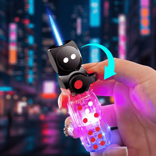 Creatieve winddichte dobbelsteenaansteker met led-lampje