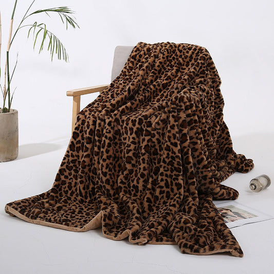 Gezellige plaid met luipaardprint