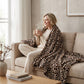 Gezellige plaid met luipaardprint