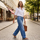 🎉Damesmode Jeans met wijde pijpen en kleurverloop – Comfort Ontmoet Stijl