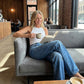 🎉Damesmode Jeans met wijde pijpen en kleurverloop – Comfort Ontmoet Stijl
