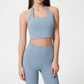 Dames sporttop met effen, uitneembare borstpads, casual, comfortabel en duurzaam, haltertop voor yoga, fitness en workouts, dames sportkleding voor alle seizoenen.