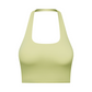 Dames sporttop met effen, uitneembare borstpads, casual, comfortabel en duurzaam, haltertop voor yoga, fitness en workouts, dames sportkleding voor alle seizoenen.