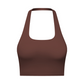 Dames sporttop met effen, uitneembare borstpads, casual, comfortabel en duurzaam, haltertop voor yoga, fitness en workouts, dames sportkleding voor alle seizoenen.