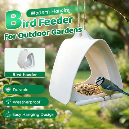 Modern Hanging Bird Feeder for Outdoor Gardens