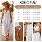 💃 Nieuwe zomercollectie✨ Maxi-jurk met halternek, open rug en ruches - zwierig, resortstijl🌸