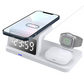 4-in-1 Snel Draadloos Oplaadstation met Klok
