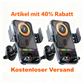 Slimme 2-in-1 telefoonhouder voor in de auto met draaifunctie en draadloze oplader