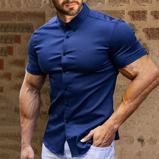 👔 NU 50% KORTING! ✨ Strijkvrije herenoverhemden met knoopsluiting – Kreukvrij, premium katoen & klassieke pasvorm 👕