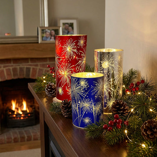 ✨Aanbieding: 50% korting🎇Vlamloze vuurwerkkaarslamp