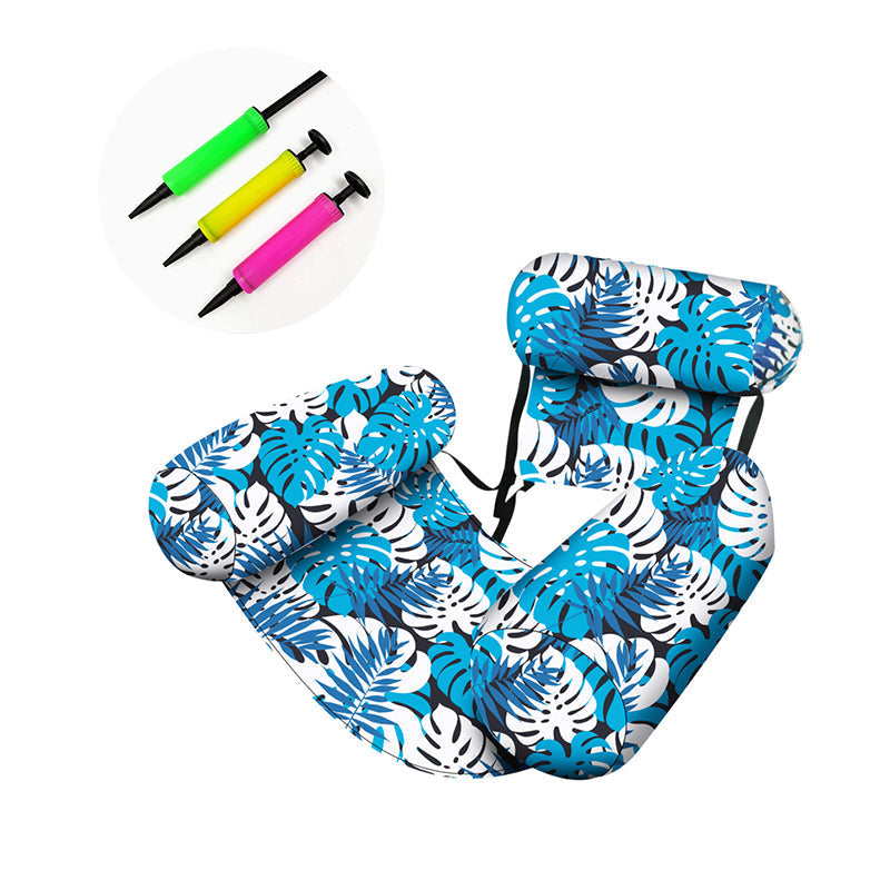 Blauw blad + Handpomp
