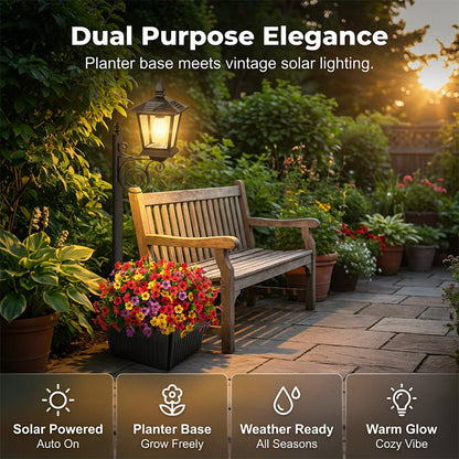 Solar Tuinlamp Met Plantenbakvoet – Licht & Groen In Één🌱💡Geen kabels, geen gedoe – Zelfs je planten staan in het zonnetje