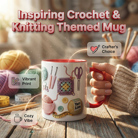 🔥50% KORTING!! 🏆 Flash Sale ⚡ Meer dan 50.000 verkocht! Bijna uitverkocht 💥 Mok 'Yarn Love' — Een cadeau voor handwerkers en creatieve zielen