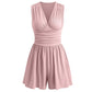 👗 Mouwloze jumpsuit met V-hals en geplooide taille voor dames