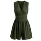 👗 Mouwloze jumpsuit met V-hals en geplooide taille voor dames