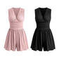 👗 Mouwloze jumpsuit met V-hals en geplooide taille voor dames