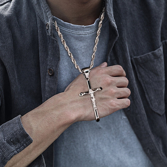 Collana ontmoette Ciondolo in Croce Hip Hop
