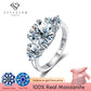 Verlovingsring met drie moissanite stenen