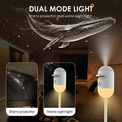 2-in-1 Sterrenhemelprojector en Nachtlampje