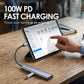 Draagbare 5-in-1 USB-C-hub met 4K HDMI-uitgang