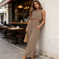 🥳HETE UITVERKOOP 2026🥳💞Meer dan 50.000 verkocht!🏖️💨 50% korting! Damesset bestaande uit een tweedelig tanktopje en een wijde broek – ademende stof, elastische tailleband met plooien en diepe zijzakken. Blijf koel en stijlvol de hele zomer. 👗✨