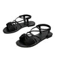 Dames platte sandalen met kruisbandjes