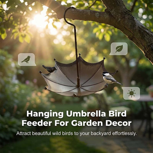 🌿 60% KORTING – Hangende Parapluvormige Vogelvoederbak & Vogelbad | 2-in-1 Design, Weerbestendig en Perfect voor Tuin, Balkon & Terras 🕊️💧
