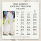 ⏰🎁Dames Effen Kleur Casual Broek met Wijde Pijpen